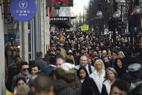 Footfall soared at retailers across the UK in January