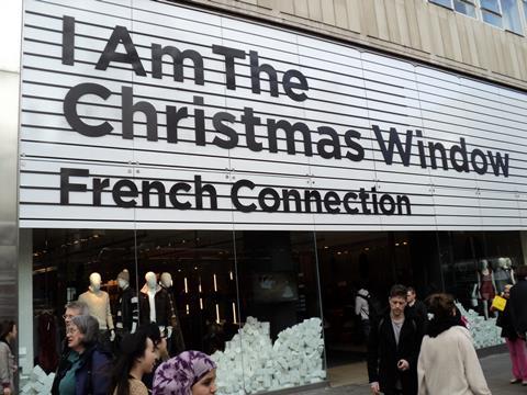 French Connection Christmas shop window