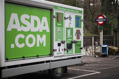 Asda tube station click-and-collect