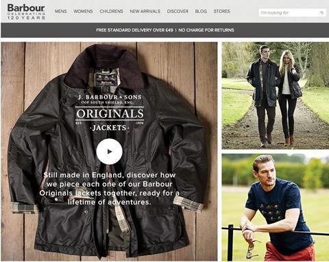 Barbour's website is so much more than an online shopping site