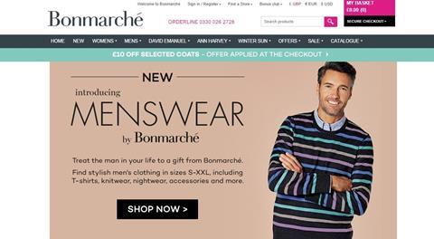 Mature fashion retailer Bonmarche has launched a menswear range including t-shirts, knitwear, nightwear and accessories.