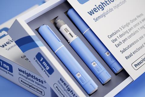 Boxes of weigh loss injectable drugs