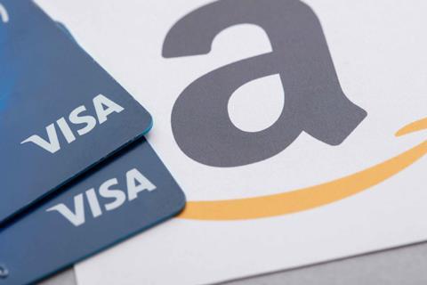 Amazon and Visa logos