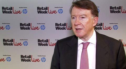 Lord Mandelson discusses why Britain should stay in Europe and how retail can make its voice better heard in government ahead of his presentation at Retail Week Live.
