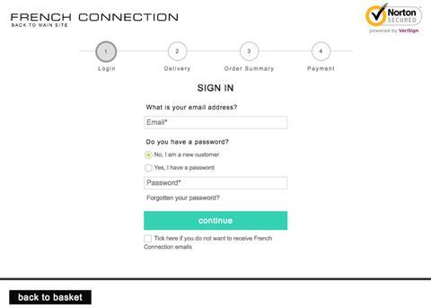 French connection sign in