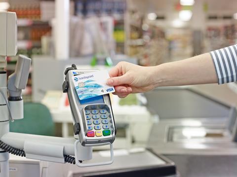 Shoppers will be able to make bigger purchases using contactless payment cards from today after the limit was raised from £20 to £30.