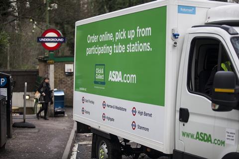 Asda tube station click-and-collect