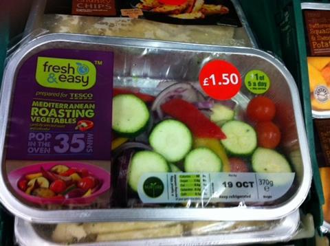 Fresh & Easy are selling in Tesco. Photo courtesy of Bryan Roberts, Kantar Retail