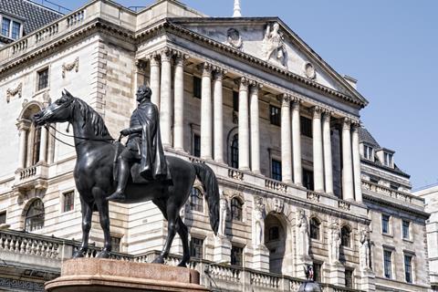 Bank of England and Duke of Wellington statue