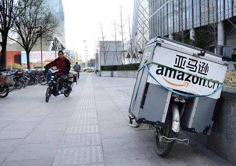 Amazon offers a last-mile delivery service using a fleet of bicycles, motorbikes and vans 