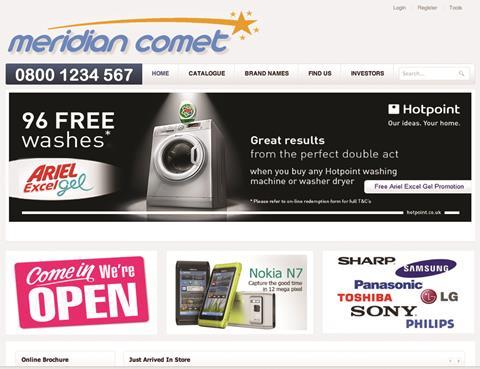 The website for Coombes’ Meridian Comet brand has been taken down