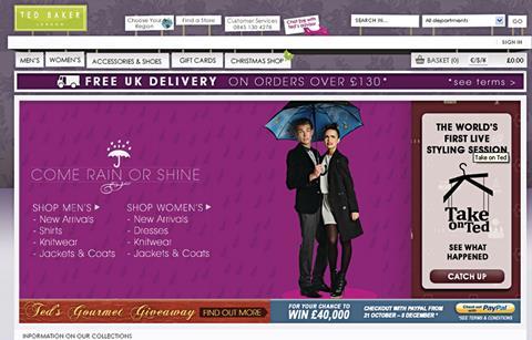 Ted Baker: young fashion brand Ted Baker launched a click and collect service