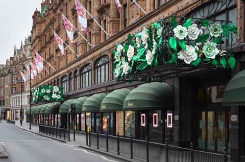 Harrods has launched a floral takeover of its store to celebrate the arrival of summer