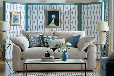 Sofology Georgio 3 Seater In Luxe Chenille Oyster All Over £1499