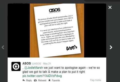 Asos found itself in hot water this week when it compared former bodybuilder Jodie Marsh to a man on its social media account.