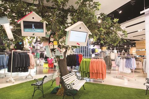 The digital garden by Topshop, which showed at London Fashion Week 