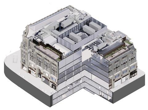 Artist impression of the future Grade II listed building 214 Oxford Street