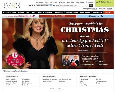 Marks & Spencer home page