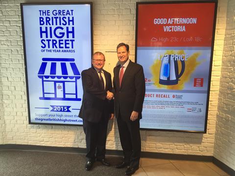 High Streets minister Marcus Jones and Argos chief executive John Walden