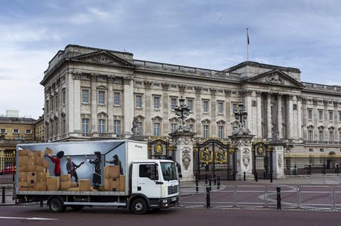 Amazon's one-off Prime Day delivery truck has been visiting famous London landmarks including Buckingham Palace