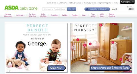 Asda has launched a new website dedicated to baby products as it looks to fend off competition from Kiddicare