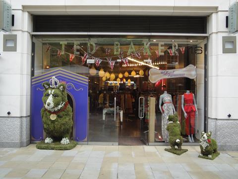 Ted Baker’s celebratory display on London’s King’s Road