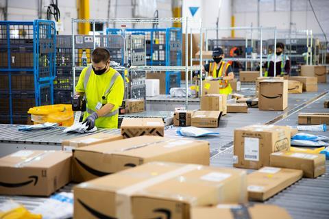 Amazon fulfilment socially distanced