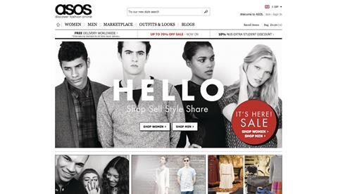 International remained strong at Asos