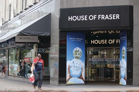 Department store group House of Fraser has reported a record Christmas after like-for-like sales grew 8% over the period.