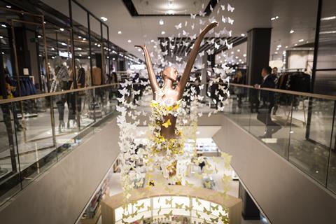 An impressive butterfly display at John Lewis in Leeds