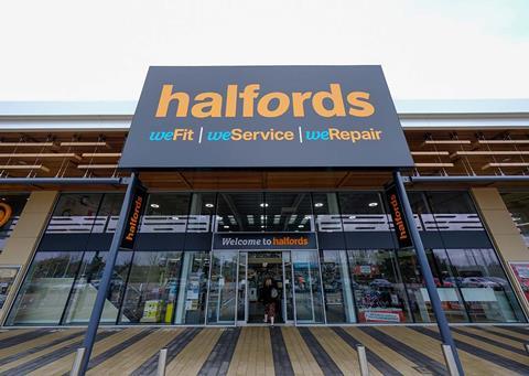 Halfords store front