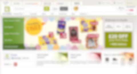 Ocado homepage blur