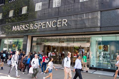 Marks & Spencer store and passers by