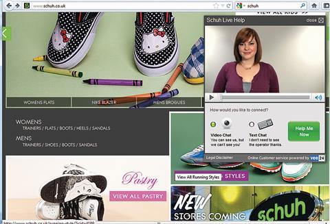 Schuh has stepped up its pre-sale live chat service
