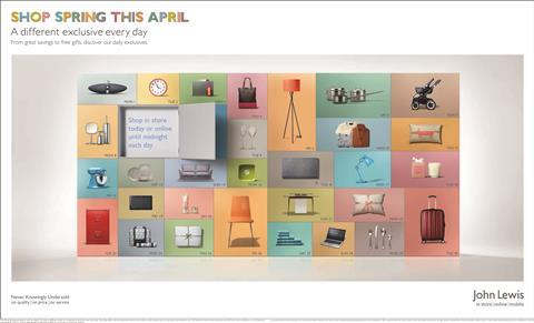 The campaign uses the same pastel-coloured creative to offer different deals