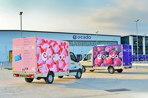 Ocado delivery vans