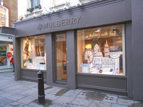 Luxury retailer Mulberry has reported a slump in full-year pre-tax profits, but said it has seen a 'positive uplift' in sales since November.