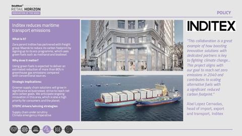 Innovation of the Week – Inditex reduces maritime transport emissions