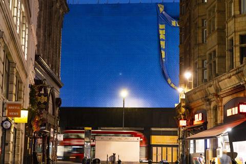 Ikea bag over Oxford Street
