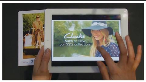 The app recognises images and takes the user to a Clarks’ ad and its website