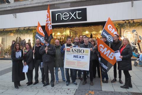 Next has faced opposition from the GMB union over its move on Sunday pay 