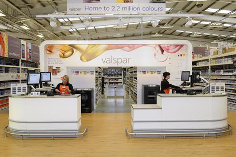 Valspar's colour matching scheme allows customers to match colours with any item