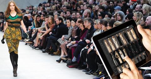 Burberry’s fashion show featured real models and holograms
