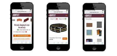 Gentset is a personalised men's shopping app