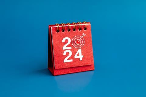 2024 calendar with target