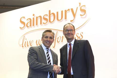 Justin King and Mike Coupe at the Sainsbury AGM 2014