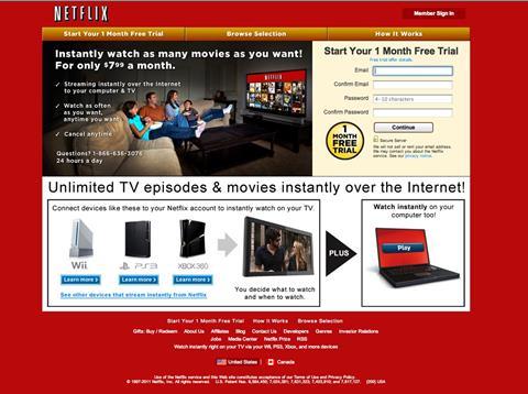 Netflix is to launch in the UK in 2012