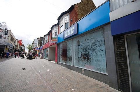 There are twice as many empty shops in towns and cities in the north of England than there are in the south