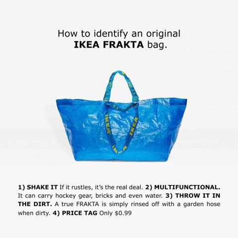 Ikea balenciaga frakta tote bag