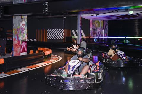 E-karting at Gravity, in a former Debenhams store in Wandsworth